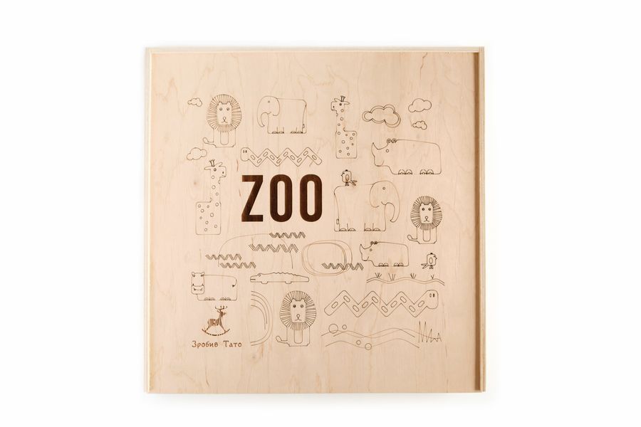 Board developmental coloring game "Zoo"