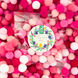 Set of pom-poms for creativity 0.8 cm pink-raspberry mix
